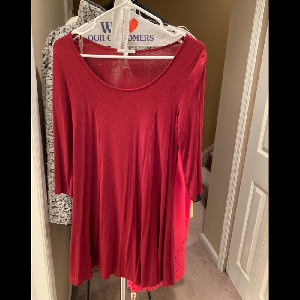 Long sleeve red dress
